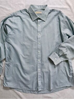 Michael Kors Green Plaid Button-Up Shirt - 18.5-34/35
